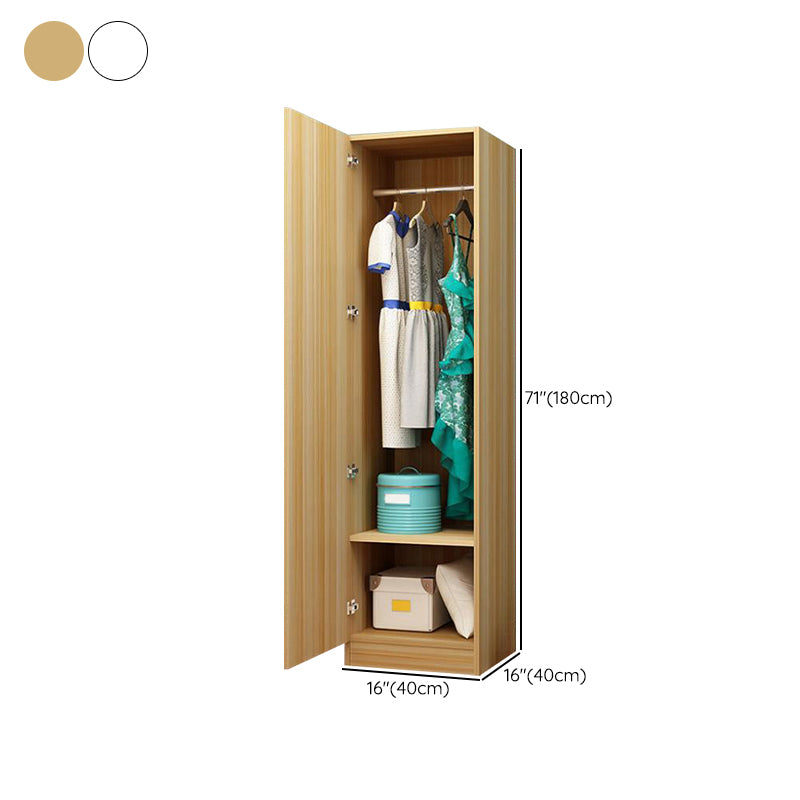 Engineered Wood Wardrobe Cabinet with Shelves Modern Wardrobe Closet
