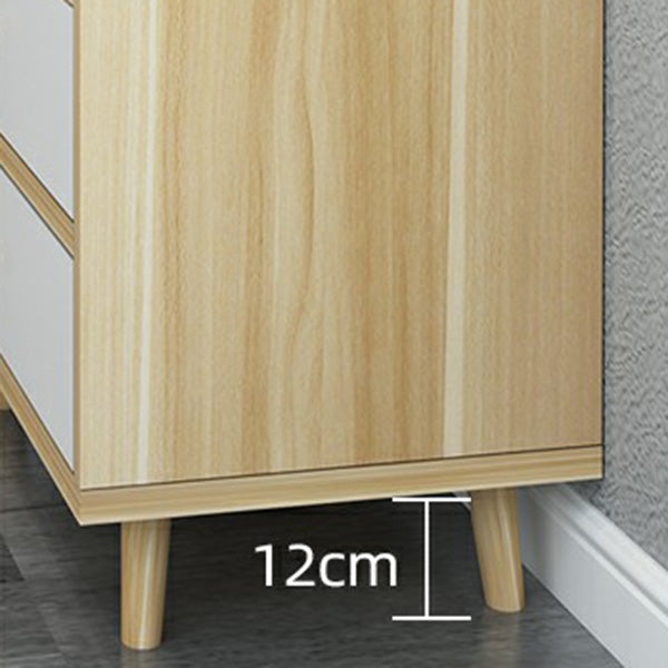 Matte Finish Cabinet with Clothes Rail Modern Hinged Door Wardrobe for Home