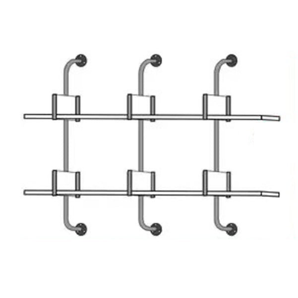 Metal and Wooden Shelf Bookcase Open Wall Mounted Gold Bookshelf for Home