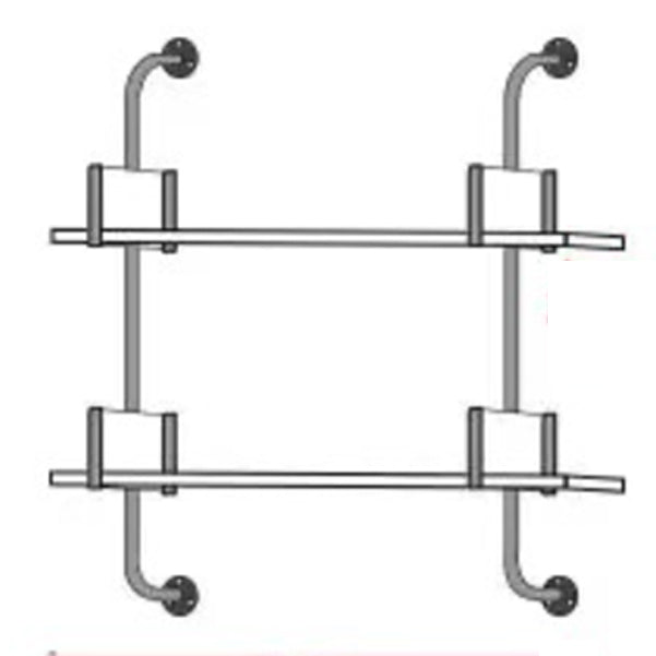 Metal and Wooden Shelf Bookcase Open Wall Mounted Gold Bookshelf for Home