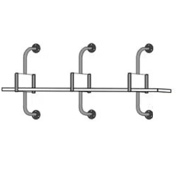 Metal and Wooden Shelf Bookcase Open Wall Mounted Gold Bookshelf for Home