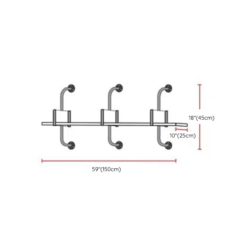Metal and Wooden Shelf Bookcase Open Wall Mounted Gold Bookshelf for Home