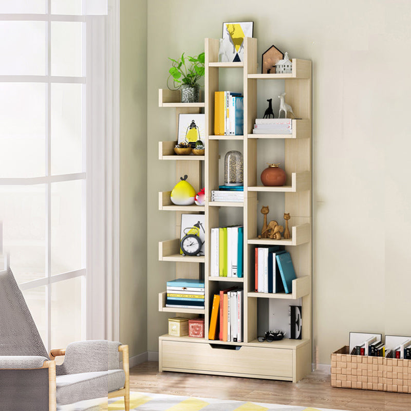 Modern Engineered Wood Bookshelf Open Bookcase Book Shelf for Living Room