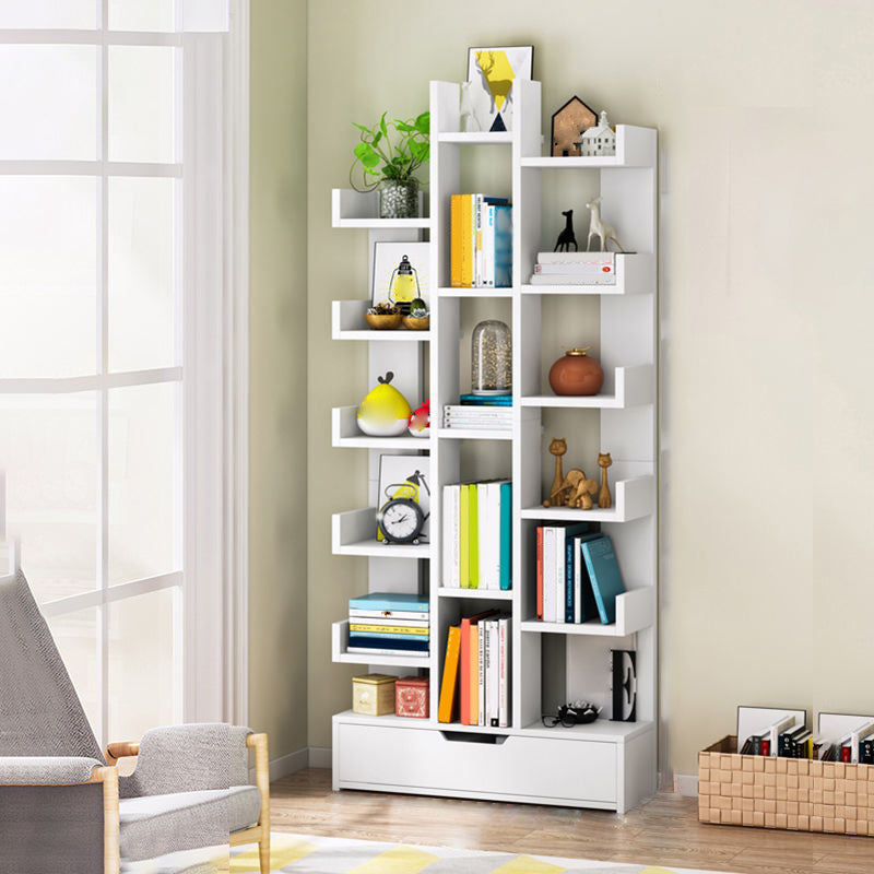 Modern Engineered Wood Bookshelf Open Bookcase Book Shelf for Living Room