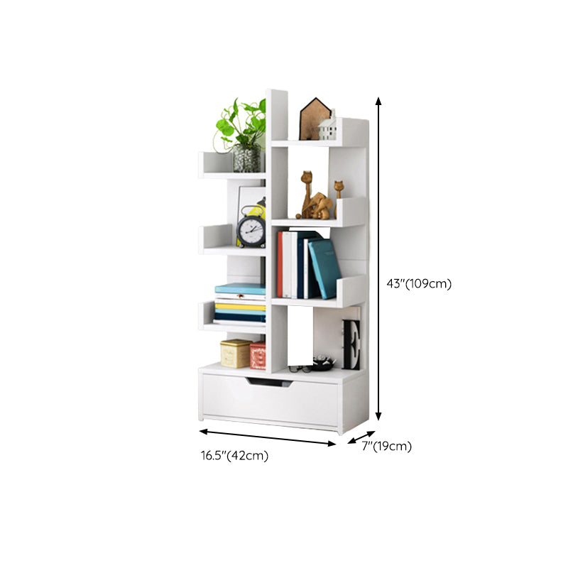 Modern Engineered Wood Bookshelf Open Bookcase Book Shelf for Living Room