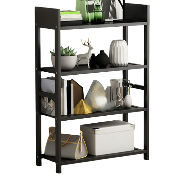 Open Bamboo Home Bookshelf Modern Etagere Shelf Bookcase with Shelves