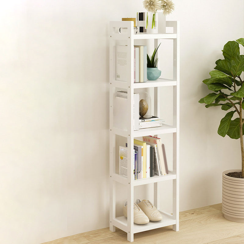 Open Bamboo Home Bookshelf Modern Etagere Shelf Bookcase with Shelves