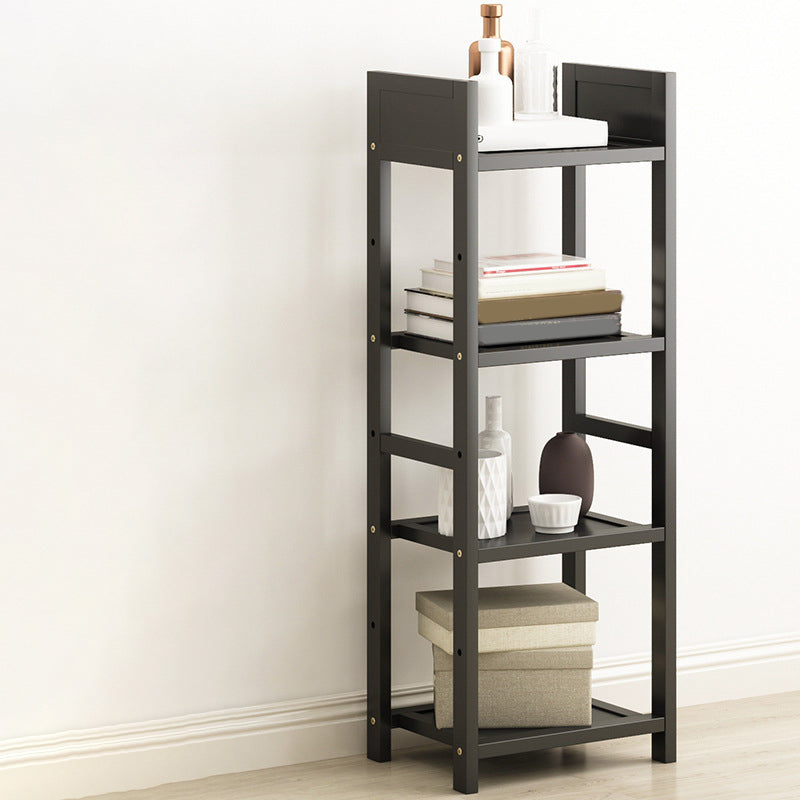 Open Bamboo Home Bookshelf Modern Etagere Shelf Bookcase with Shelves