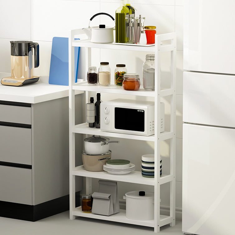 Open Bamboo Home Bookshelf Modern Etagere Shelf Bookcase with Shelves