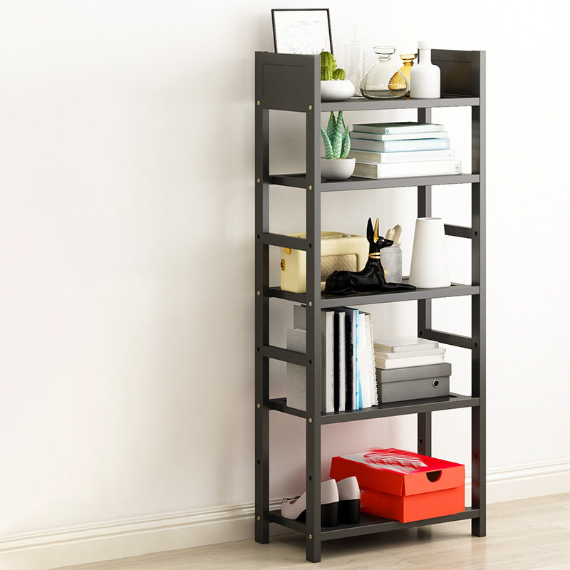 Open Bamboo Home Bookshelf Modern Etagere Shelf Bookcase with Shelves