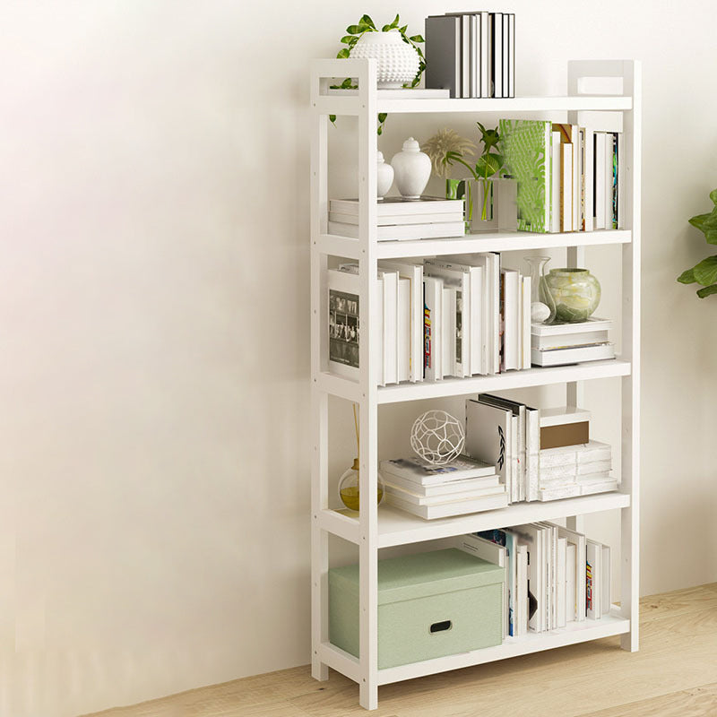 Open Bamboo Home Bookshelf Modern Etagere Shelf Bookcase with Shelves