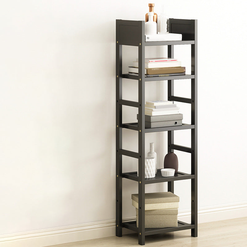 Open Bamboo Home Bookshelf Modern Etagere Shelf Bookcase with Shelves