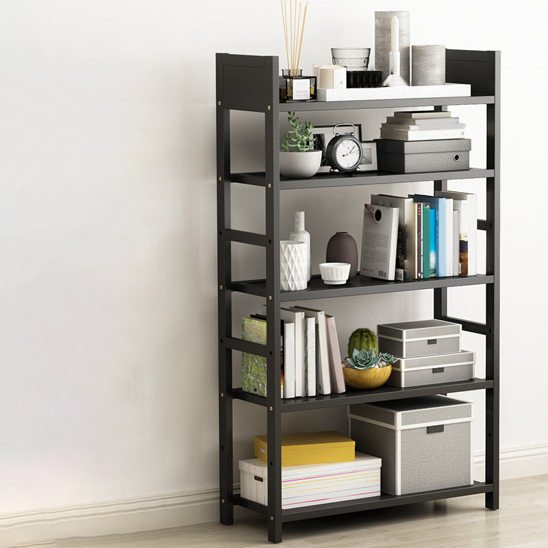 Open Bamboo Home Bookshelf Modern Etagere Shelf Bookcase with Shelves