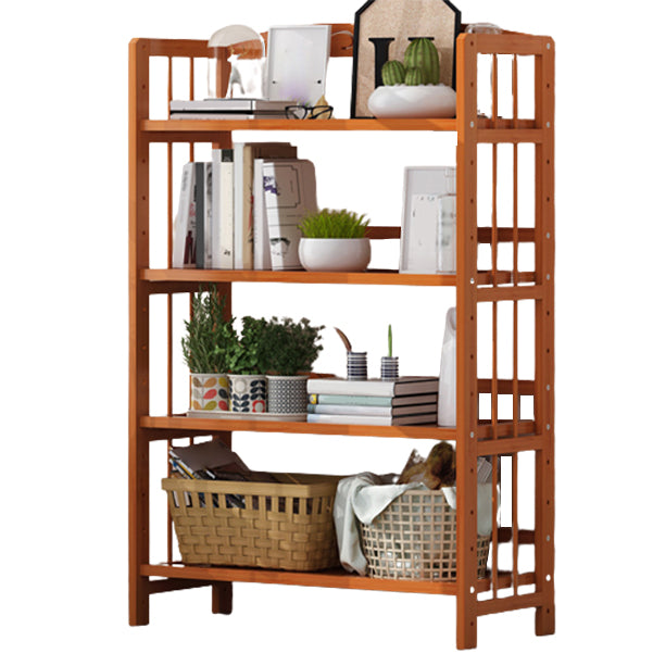 Bamboo Contemporary Bookshelf Etagere Shelf Bookcase with Shelves