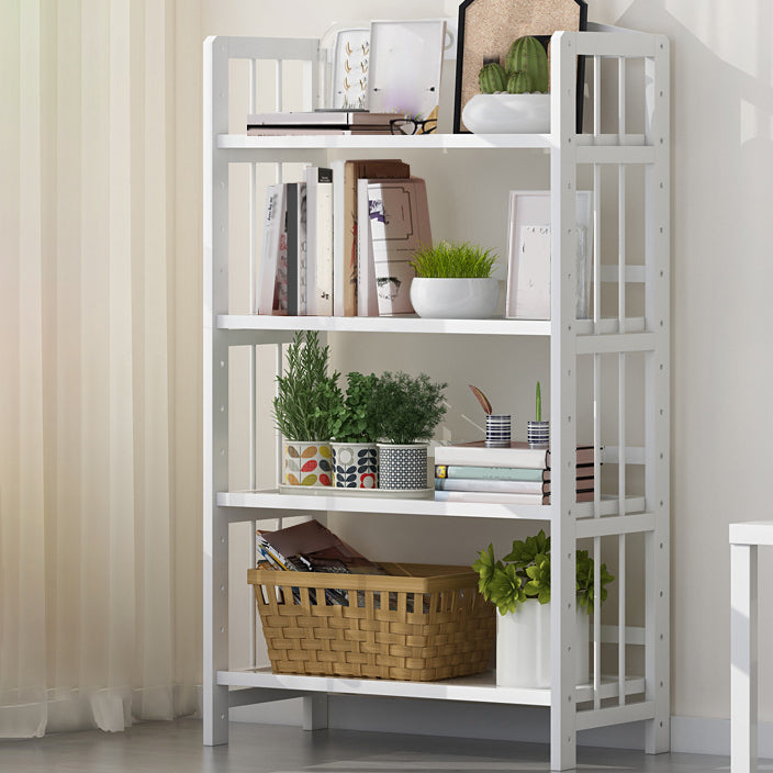 Bamboo Contemporary Bookshelf Etagere Shelf Bookcase with Shelves
