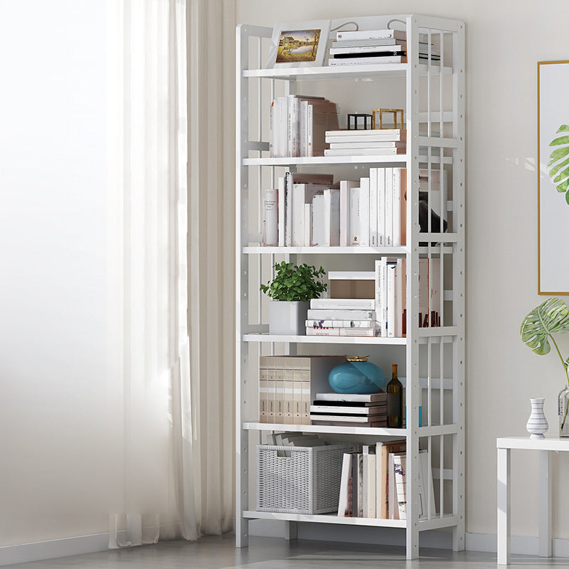 Bamboo Contemporary Bookshelf Etagere Shelf Bookcase with Shelves