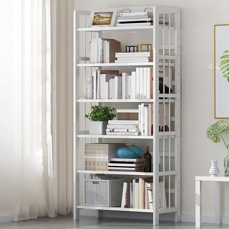 Bamboo Contemporary Bookshelf Etagere Shelf Bookcase with Shelves