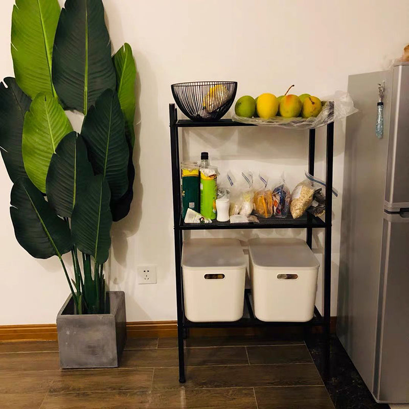 Contemporary Metal Bookcase Open Shelf Bookshelf for Study Room