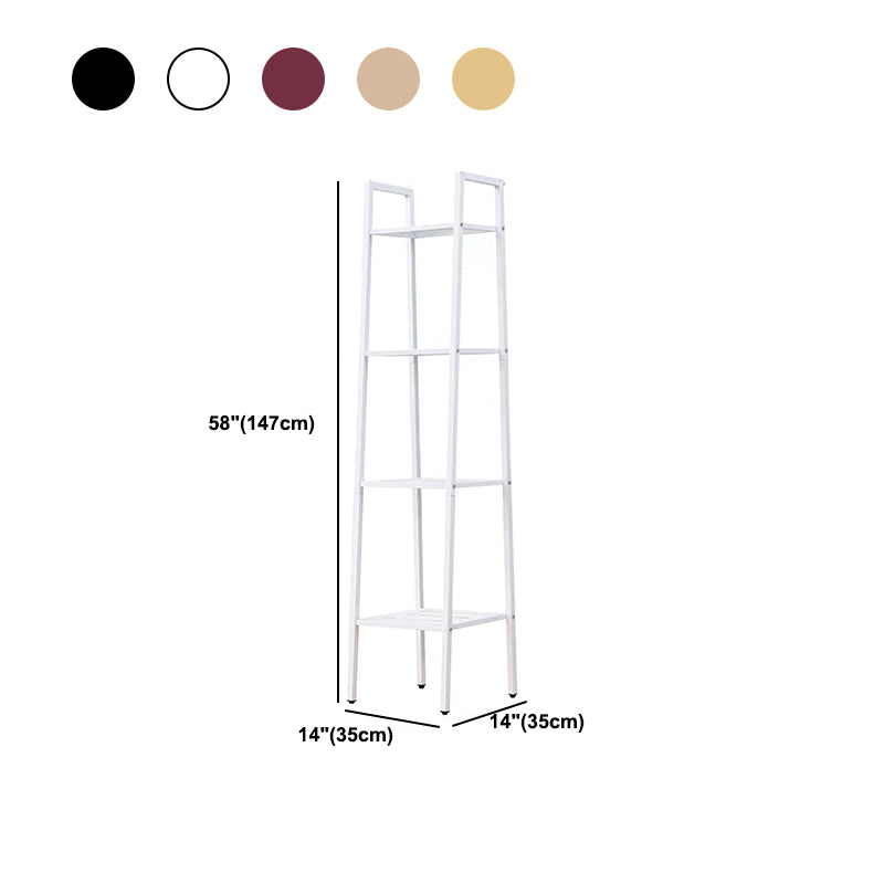 Contemporary Metal Bookcase Open Shelf Bookshelf for Study Room