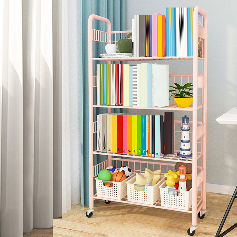 Contemporary Etagere Metal Book Shelf Vertical Shelves Included Shelf Bookcase for Home