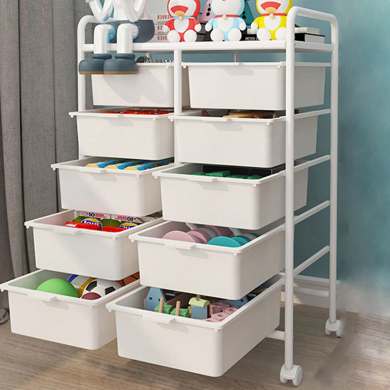 Contemporary Etagere Metal Book Shelf Vertical Shelves Included Shelf Bookcase for Home