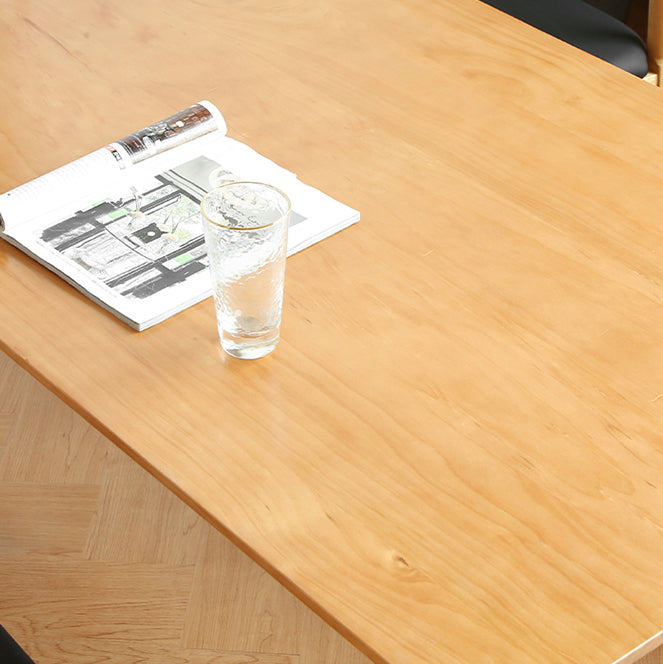 Natural Finish Pine Wood Dining Set 1/2/3/5/7 Pieces Modern Dinette Set