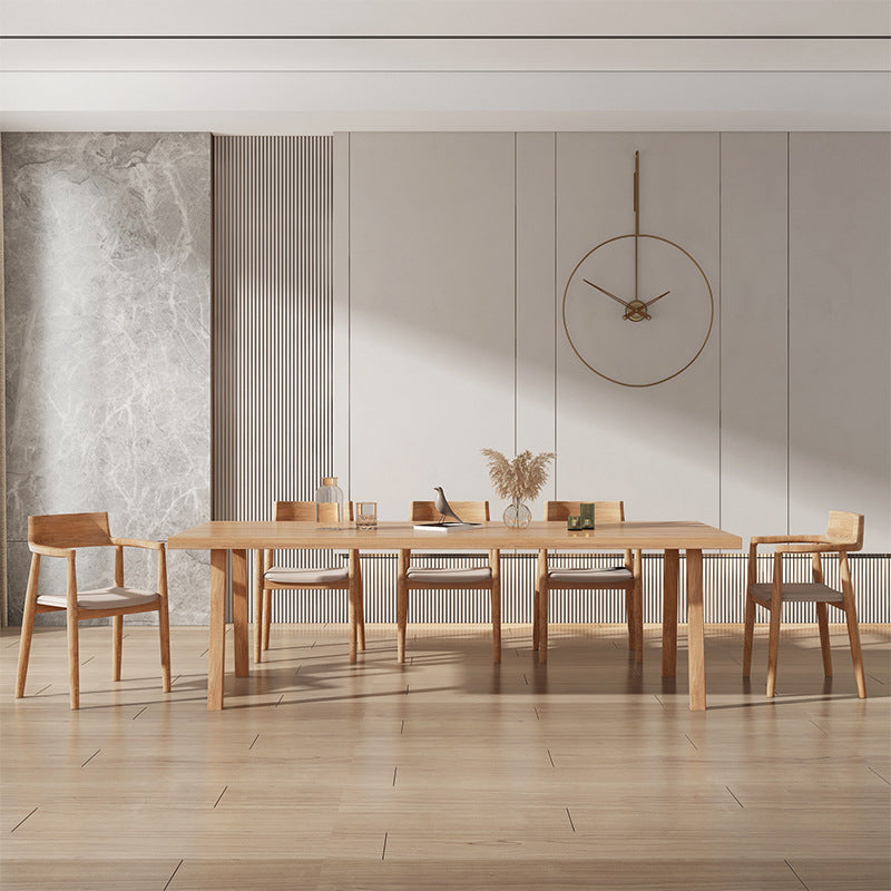 Rectangular Dining Table Set 1/6/9 Pieces Pine Wood Dinette Set for Kitchen