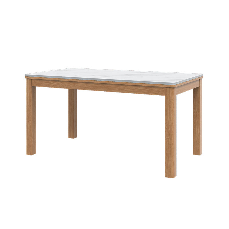 Stone Top Dining Table Set with Wooden Chairs 1/2/5 Pieces Dinette Set for Home