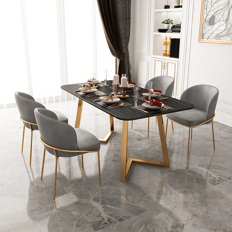 Rectangular Dining Table Set 1/2/5/7 Pieces Metal Dinette Set for Kitchen