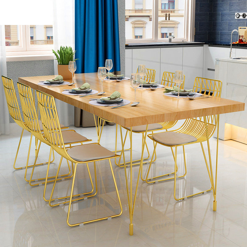 Metal Dining Table Set for Kitchen 1/5/7 Pieces Modern Dinette Set