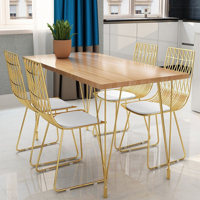 Metal Dining Table Set for Kitchen 1/5/7 Pieces Modern Dinette Set