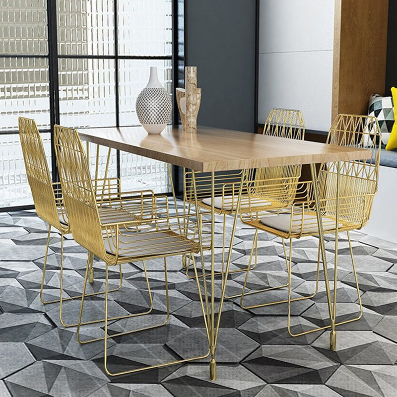 Metal Dining Table Set for Kitchen 1/5/7 Pieces Modern Dinette Set