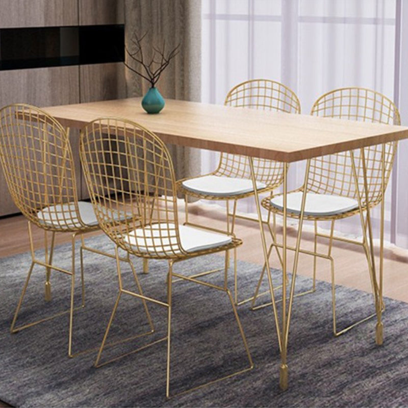 Metal Dining Table Set for Kitchen 1/5/7 Pieces Modern Dinette Set
