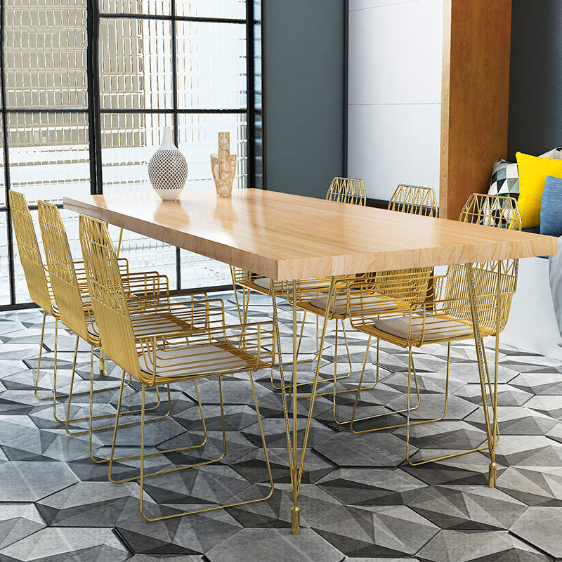 Metal Dining Table Set for Kitchen 1/5/7 Pieces Modern Dinette Set