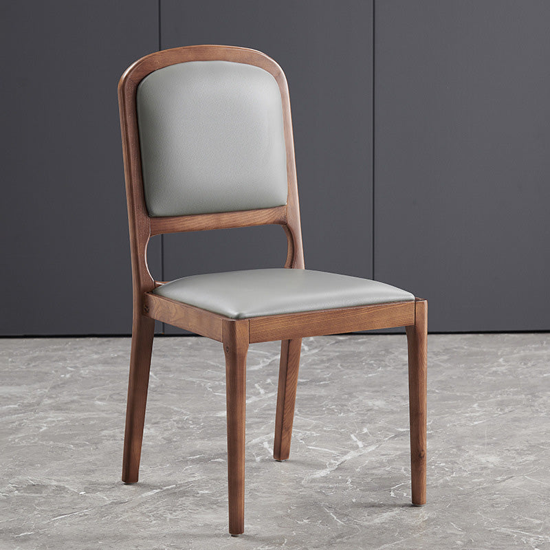 Contemporary Wood Dining Armless Chairs Open Back Dining Side Chair