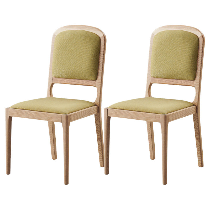 Contemporary Wood Dining Armless Chairs Open Back Dining Side Chair