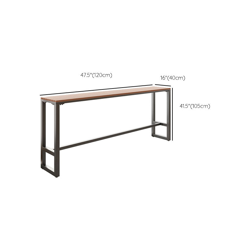 Industrial Pub Set with Fixed Table 1/5 Pieces Rectangle Bar Table Set