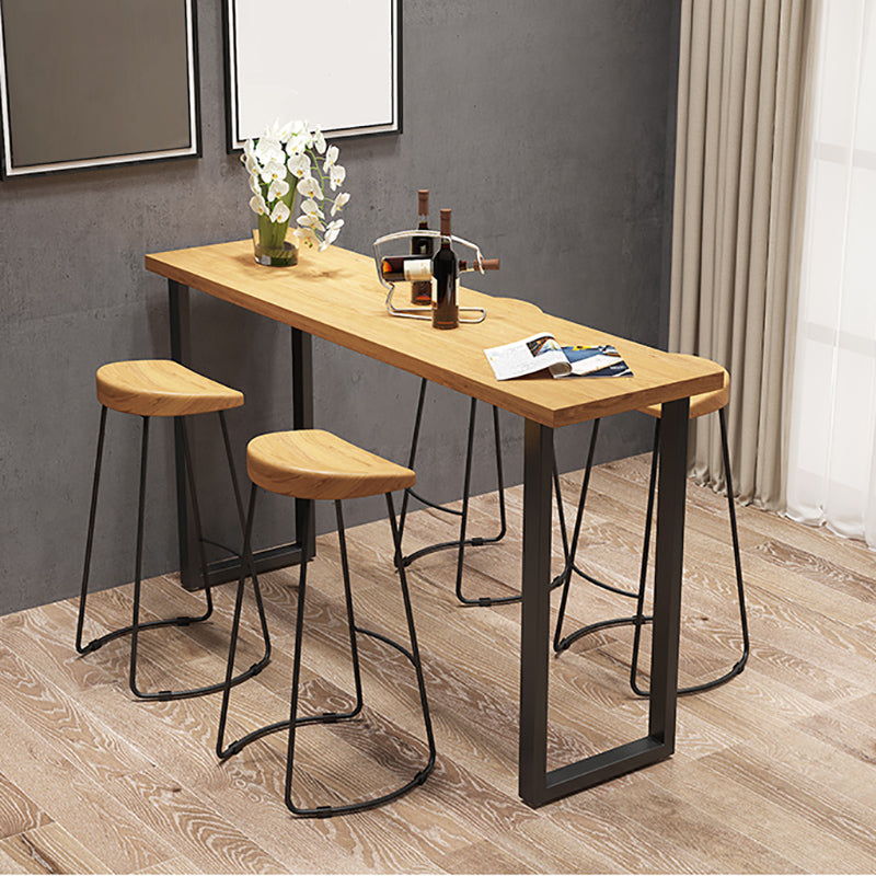 Solid Wood Bar Stool and Table Set 1/2/4/5 Pieces Pub Dining Set