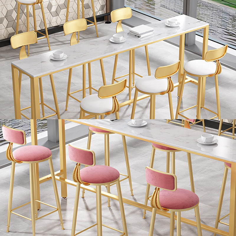 1/7 Pieces Bar Stool and Table Set Modern Pub Table Set for Dining Room