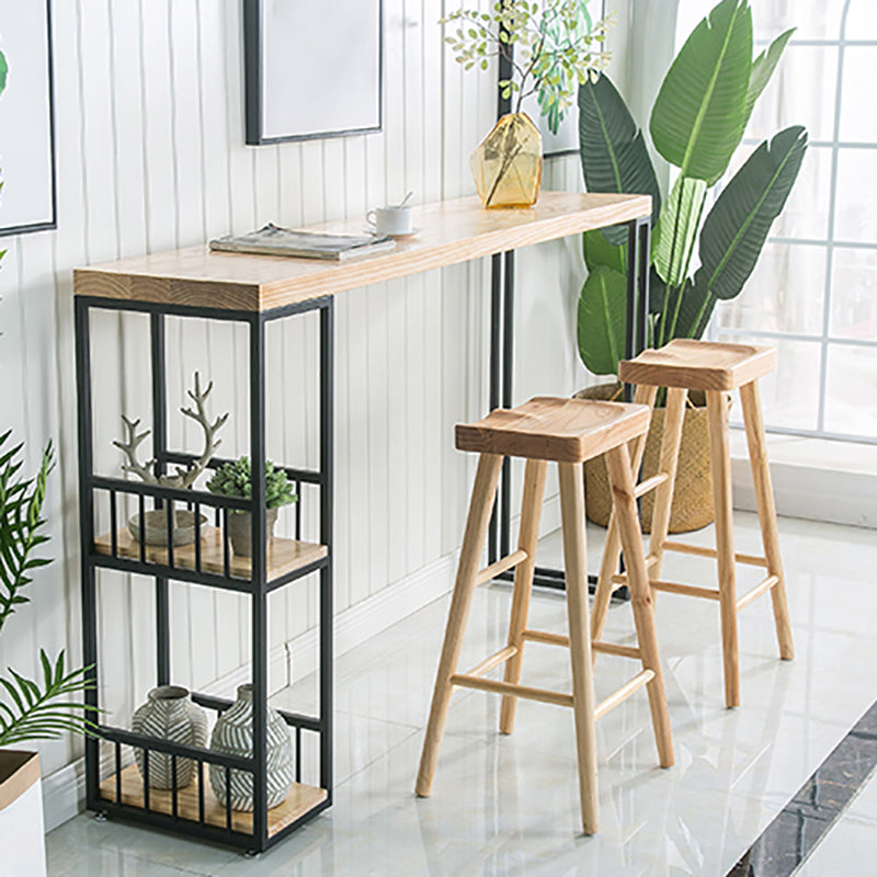 Rectangular Bar Stool and Table Set 1/2/3 Pieces Industrial Pub Table Set