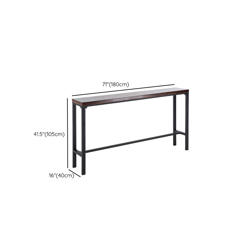 Industrial Rectangle Bar Table Set 1/5 Pieces Solid Wood Counter Table
