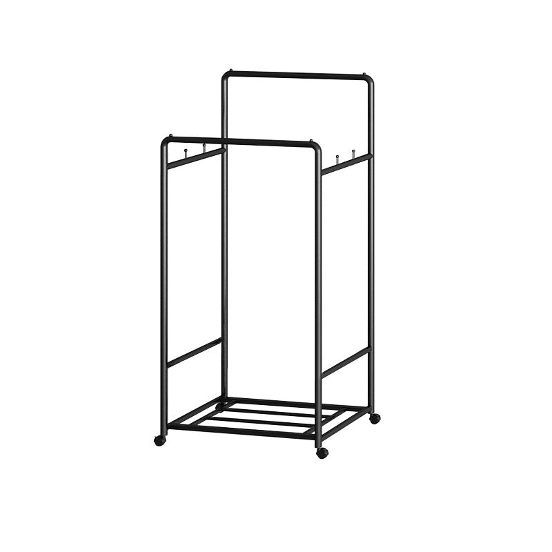 Modern Hall Stand 2 Hanging Rails and Storage Shelving Entryway Kit with Castors