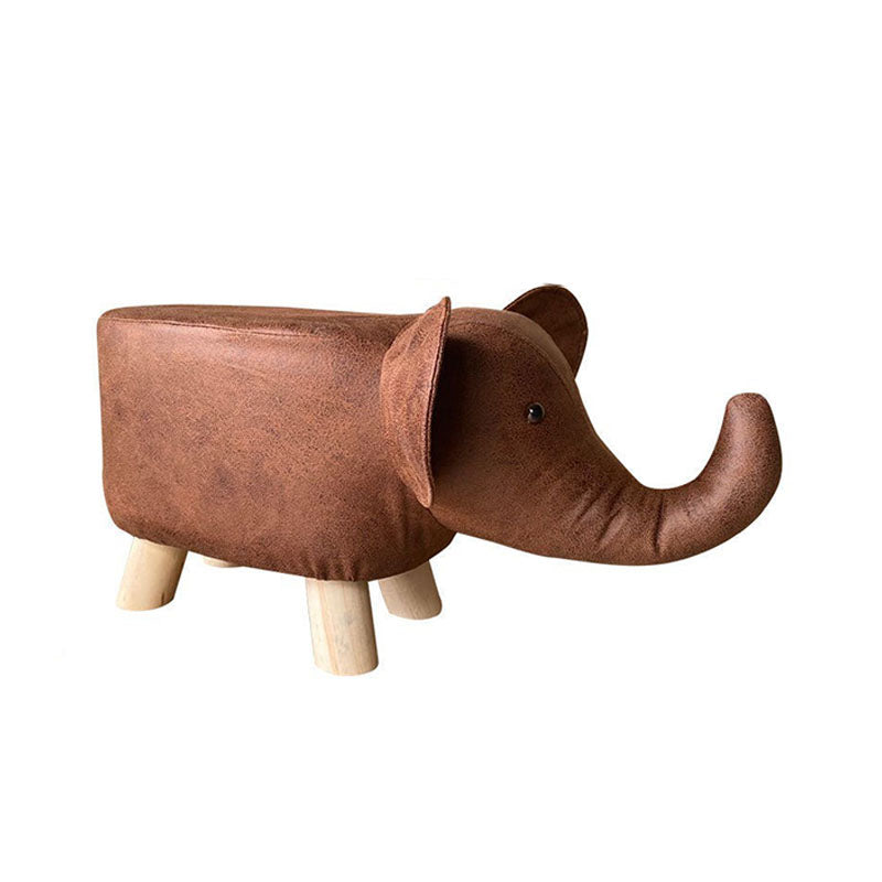 Contemporary Specialty Pouf Faux Leather Upholstered Ottoman