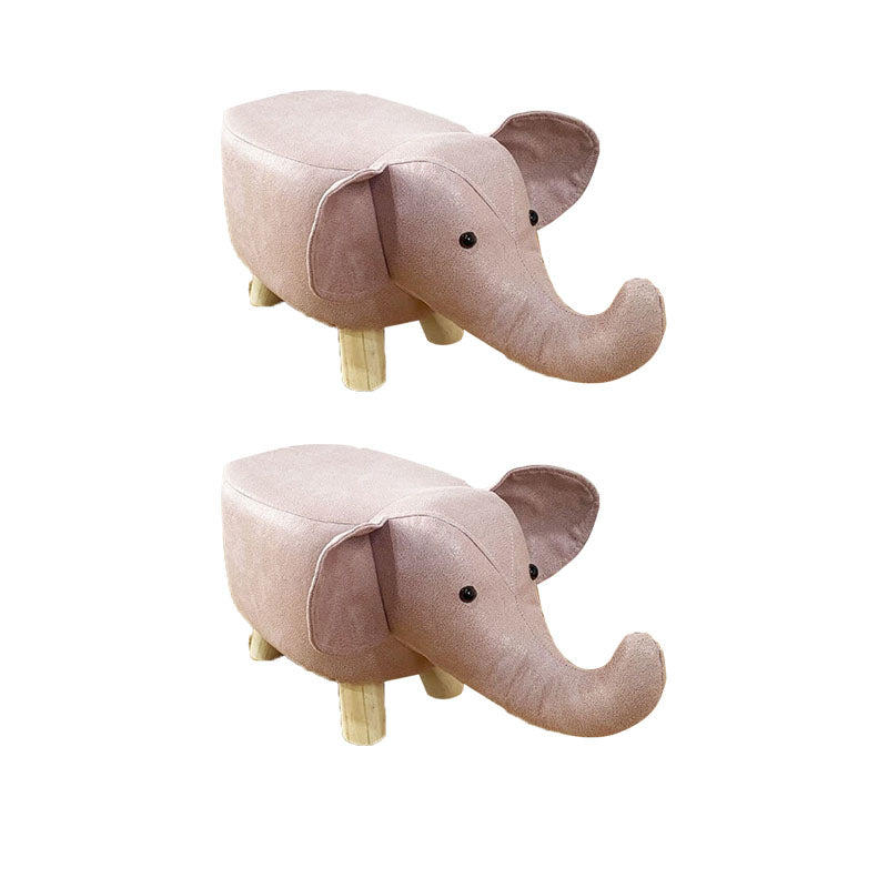 Contemporary Specialty Pouf Faux Leather Upholstered Ottoman