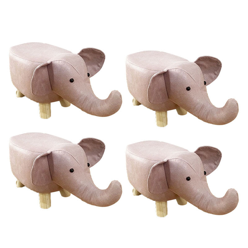 Contemporary Specialty Pouf Faux Leather Upholstered Ottoman