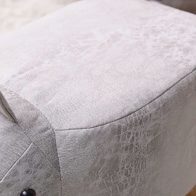 Contemporary Specialty Pouf Faux Leather Upholstered Ottoman
