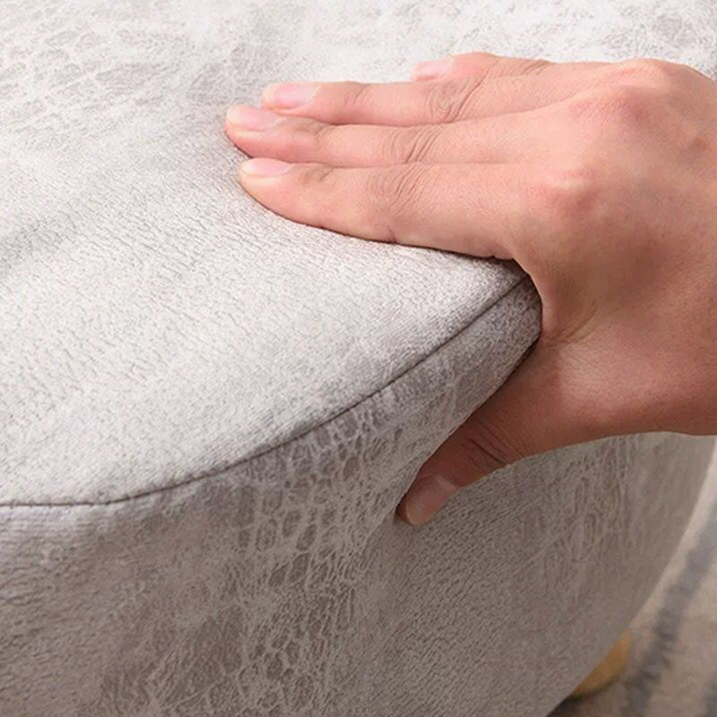 Contemporary Specialty Pouf Faux Leather Upholstered Ottoman