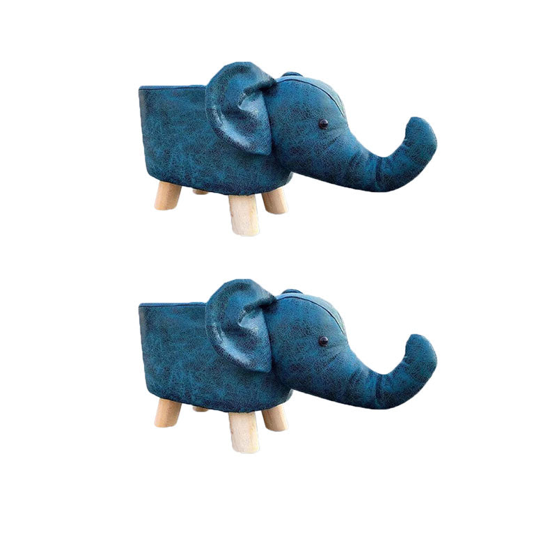 Contemporary Specialty Pouf Faux Leather Upholstered Ottoman