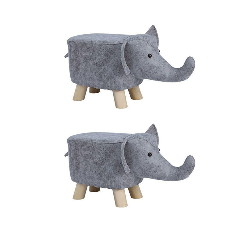 Contemporary Specialty Pouf Faux Leather Upholstered Ottoman