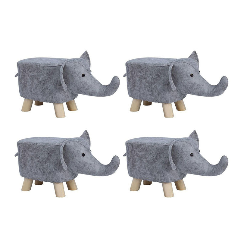 Contemporary Specialty Pouf Faux Leather Upholstered Ottoman